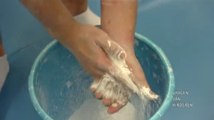 Een soort wit poeder dat zorgt voor grip