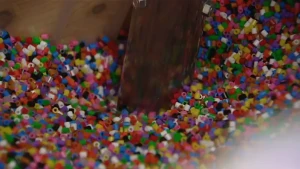 De kralen smelten een beetje als ze verwarmd worden