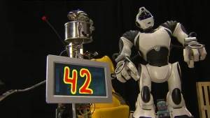 Een robot die schrikt