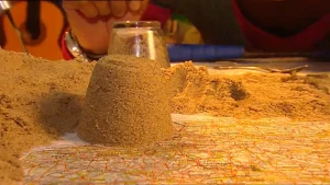 Hele kleine stukjes steen