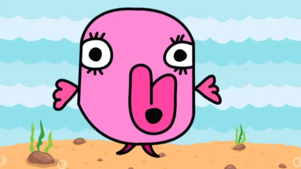 Een animatie over de kleur roze in het Engels