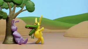 Met een krokodillenmasker