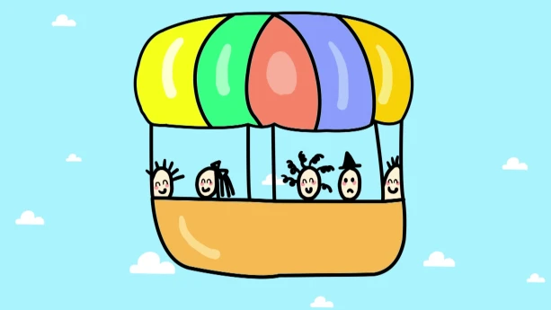 Een animatie over een ballon in het Engels