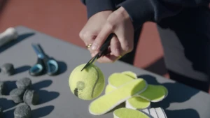 Tennisballen zonder microplastic