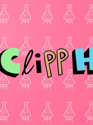 Clipphanger logo op roze achtergrond