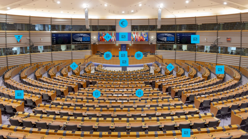 Screenshot interactieve schoolplaat Europees Parlement