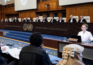 Rechters achter gestoelde bij internationaal gerechtshof