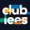 logo van club lees (tekst Club Lees op zwarte achtergrond)