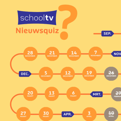 Schoolplaat met bolletjes voor elke week van het jaar