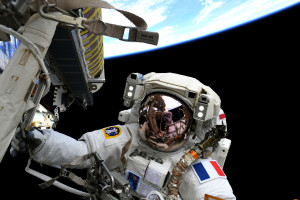 Astronaut bij het ISS