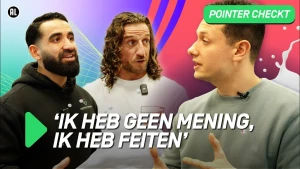 Een foto van 3 mannen, met de tekst "Ik heb geen mening, ik heb feiten".