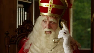 Sinterklaas is aan het bellen.