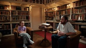 Doris praat met rapper Donnie.