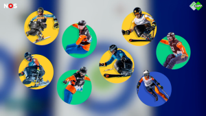 Een fotocollage van de 8 sporters uit Nederland die meedoen aan de Paralympische Spelen.
